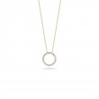 Roberto Coin 18K Yellow Gold Tiny Treasures Circle Extra Small Diamond Circle Pendant Necklace