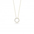 Roberto Coin 18K Yellow Gold Tiny Treasures Circle Extra Small Diamond Circle Pendant Necklace