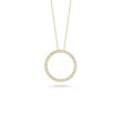 Roberto Coin 18K Yellow Gold Tiny Treasures Small Diamond Circle Pendant