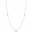 Roberto Coin 18K White Gold Rhodium Plated Diamonds By The Inch 3 Station Diamond Necklace