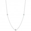 Roberto Coin 18K White Gold Rhodium Plated Diamonds By The Inch 3 Station Diamond Necklace