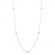 Roberto Coin 18K White Gold Rhodium Plated Diamonds By The Inch 7 Station Diamond Necklace