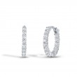 Roberto Coin 18K White Gold Rhodium Plated Perfect Diamond Petite Diamond Huggie Hoop Earrings