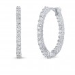 Roberto Coin 18K White Gold Perfect Diamond Hoop Extra Small Diamond Hoop Earrings