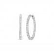 Roberto Coin 18K White Gold Perfect Diamond Hoop Earrings