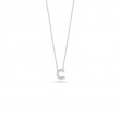 Roberto Coin 18K White Gold Rhodium Plated Tiny Treasures Love Letter Diamond C Pendant Necklace