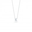 Roberto Coin 18K White Gold Rhodium Plated Tiny Treasures Love Letters Diamond 