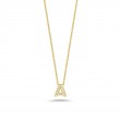 Roberto Coin 18K Yellow Gold Tiny Treasure Love Letter Diamond A Pendant