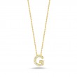 Roberto Coin 18K Yellow Gold Tiny Treasure Love Letter Diamond G Pendant