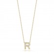 Roberto Coin 18K Yellow Gold Tiny Treasures Love Letter R Pendant Necklace
