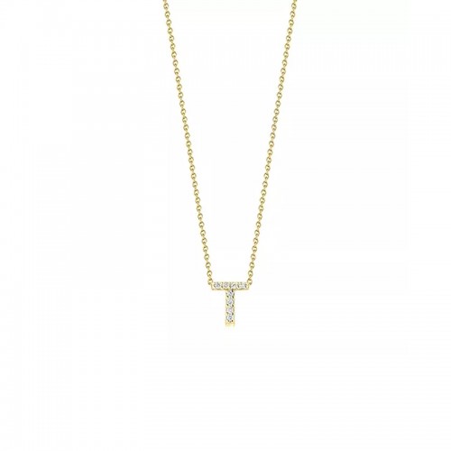 Roberto Coin 18K Yellow Gold Tiny Treasures Love Letter Initial T Pendant Necklace