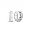 Roberto Coin 18K White Gold Rhodium Plated Diamond Wrap Huggie Hoop Earrings