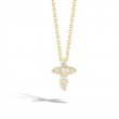 Roberto Coin 18K Yellow Gold Tiny Treasures Diamond Baby Cross