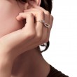 18K White Gold Move Uno Half Pave Ring
