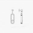 18K White Gold Move Uno Drop Earrings