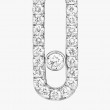 18K White Gold Move Uno Drop Earrings