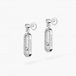 18K White Gold Move Uno Drop Earrings