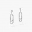 18K White Gold Move Uno Drop Earrings