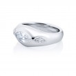 Platinum Marquise Diamond Single-Row GIA Certified Men's Wedding Band