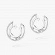 18K White Gold Move Romane Small Half Pave Earrings