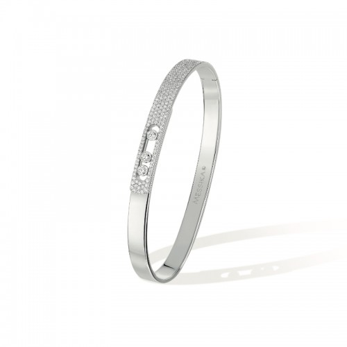 Messika Move Noa Pm 18K White Gold Bangle Bracelet