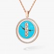 Lucky Move Turquoise Pink Gold Necklace