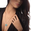 Lucky Move Turquoise Pink Gold Necklace