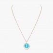 Lucky Move Turquoise Pink Gold Necklace
