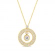 Roberto Coin 18K Yellow Gold Cento Mini O Diamond Pave Pendant