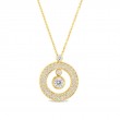 Roberto Coin 18K Yellow Gold Cento Mini O Diamond Pave Pendant