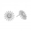 Roberto Coin 18K White Gold Rhodium Plated Tiny Treasures Sunburst Diamond Stud Earrings