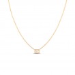 Roberto Coin 18K Rose Gold Emerald Cut Diamond Necklace