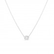 Roberto Coin 18K White Gold Diamonds By The Inch Oval Necklace