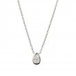 Roberto Coin 18K White Gold Rhodium Plated Diamonds By The Inch Pear Shape Diamond Solitaire Pendant