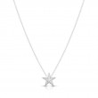 Roberto Coin 18K White Gold Rhodium Plated Tiny Treasures Diamond Star Pendant Necklace