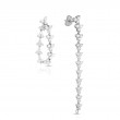 Roberto Coin 18K White Gold Rhodium Plated Classic Diamond Convertible Flower Diamond Earrings