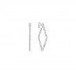 Roberto Coin 18K White Gold Rhodium Plated Small Inside Outside Square Diamond Hoop Earrings Weighing 0.84 Carat Total Weight