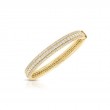 Roberto Coin 18K Yellow Gold Siena 3 Row Diamond Bangle Bracelet