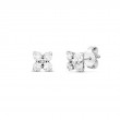 Roberto Coin 18K White Gold Rhodium Plated Love In Verona Small Diamond Flower Stud Earrings