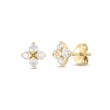 Roberto Coin 18K Yellow Gold Love In Verona Small Diamond Flower Stud Earrings