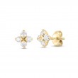 Roberto Coin 18K Yellow Gold Love In Verona Small Diamond Flower Stud Earrings