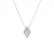 Roberto Coin 18K White Gold Rhodium Plated Lozenge Diamond Pendant