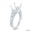JB Star Round Cut Half Moon Cut Semi-Mount