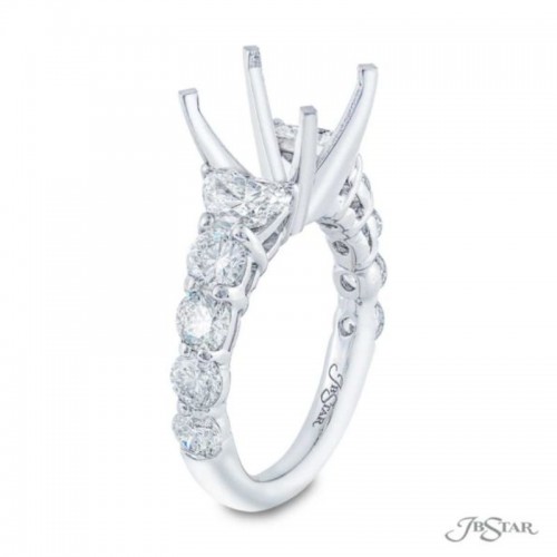 JB Star Round Cut Half Moon Cut Semi-Mount