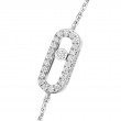 18K White Gold Uno Diamond Pave Bracelet