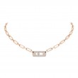 18K Rose Gold Move Link Curb Necklace