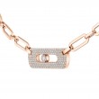 18K Rose Gold Move Link Curb Necklace
