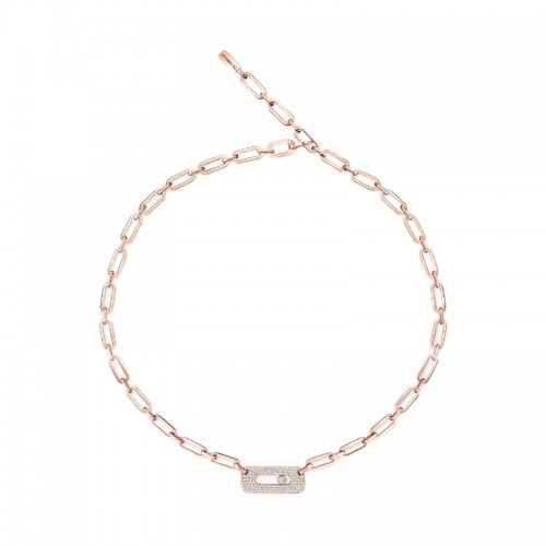18K Rose Gold Move Link Curb Necklace