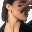18K White Gold D-Vibes Mini Hoop Earrings