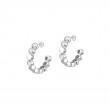 18K White Gold D-Vibes Mini Hoop Earrings